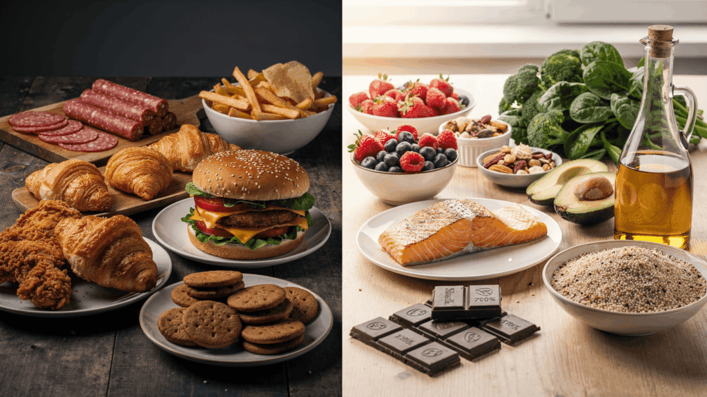 mauvais aliments vs meilleures alternatives