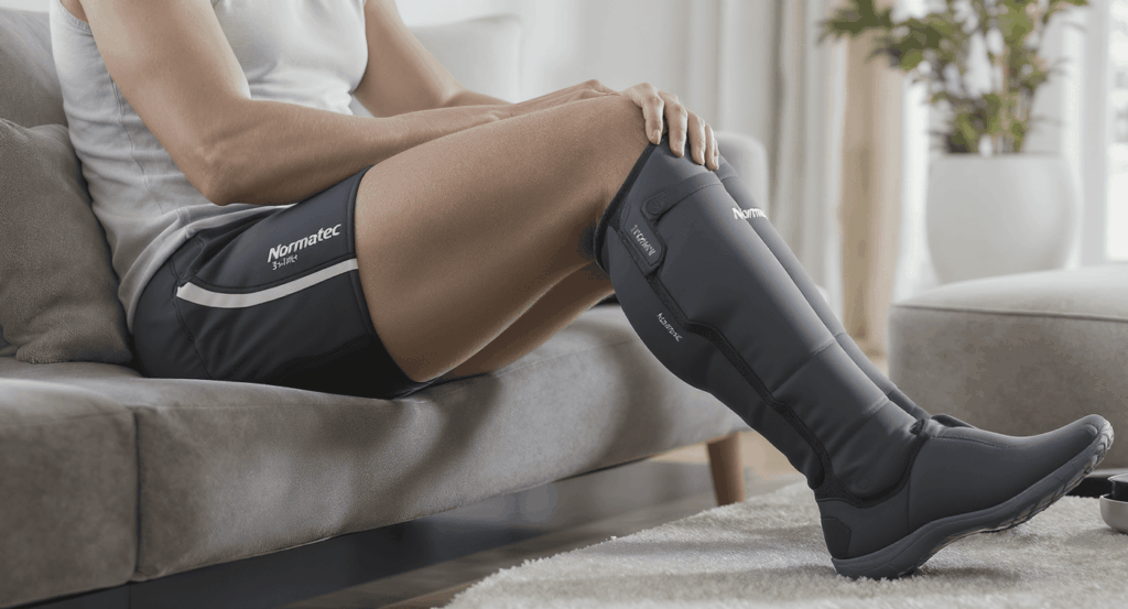 un athlète profitant des bienfaits de Normatec 3